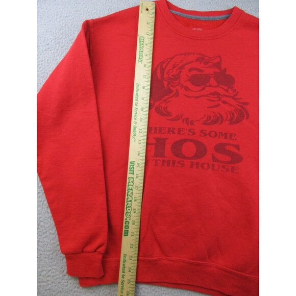 Christmas Sweatshirt Men's Medium Santa Claus Funny Holiday Hos in this House - Picture 4 of 8